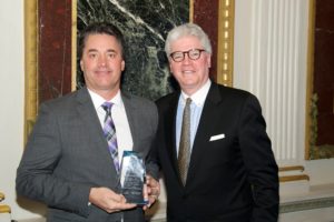 President and COO, Mitch Wiens, accepts a 2016 Tibbetts Award.